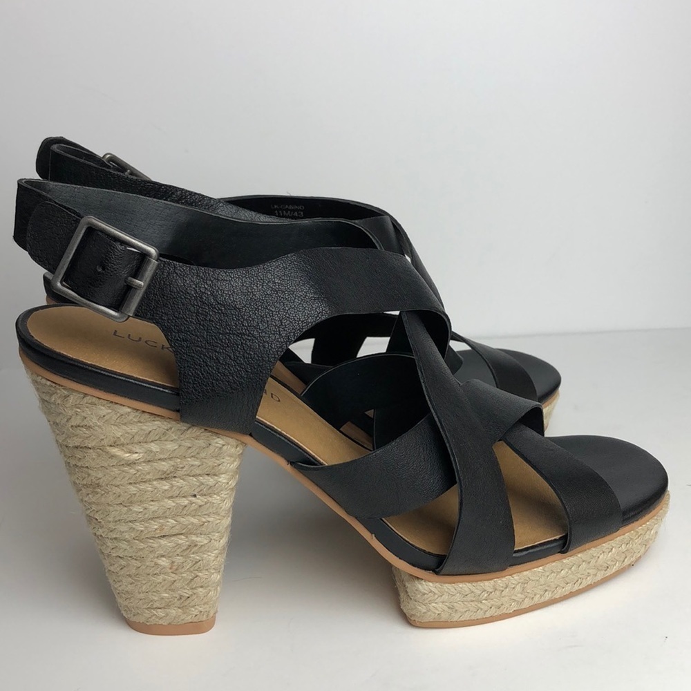 NEW Lucky Brand Cabino Platform Sandals Heels 5.5 - Picture 4 of 8